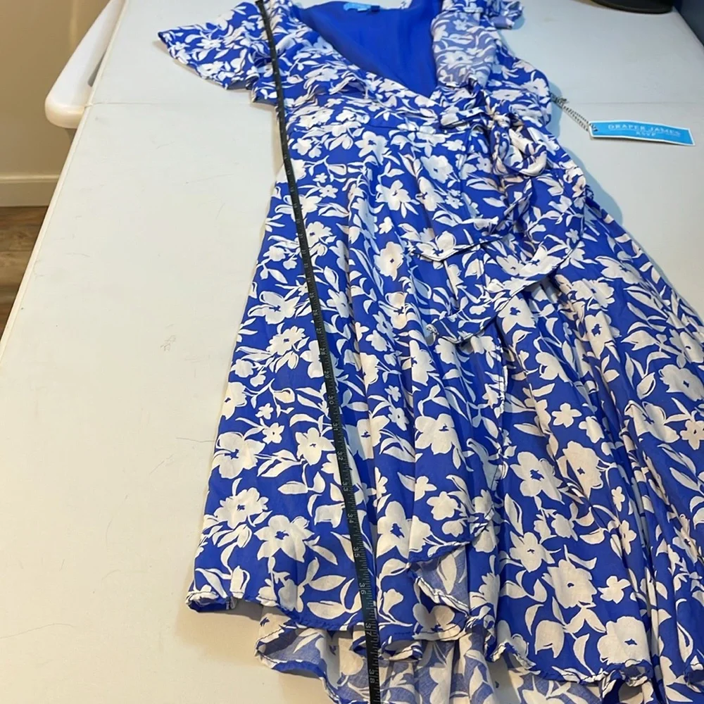Draper James Blue and White Wrap Sundress - Picture 12 of 13
